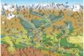 Val di Sole (TN) - Illustrierte Karte mit Outdoor-Aktivitäten